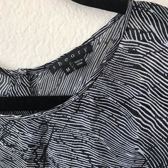 EUC Theory Sleeveless Silk Top Semi Sheer Sz M - Picture 4 of 8